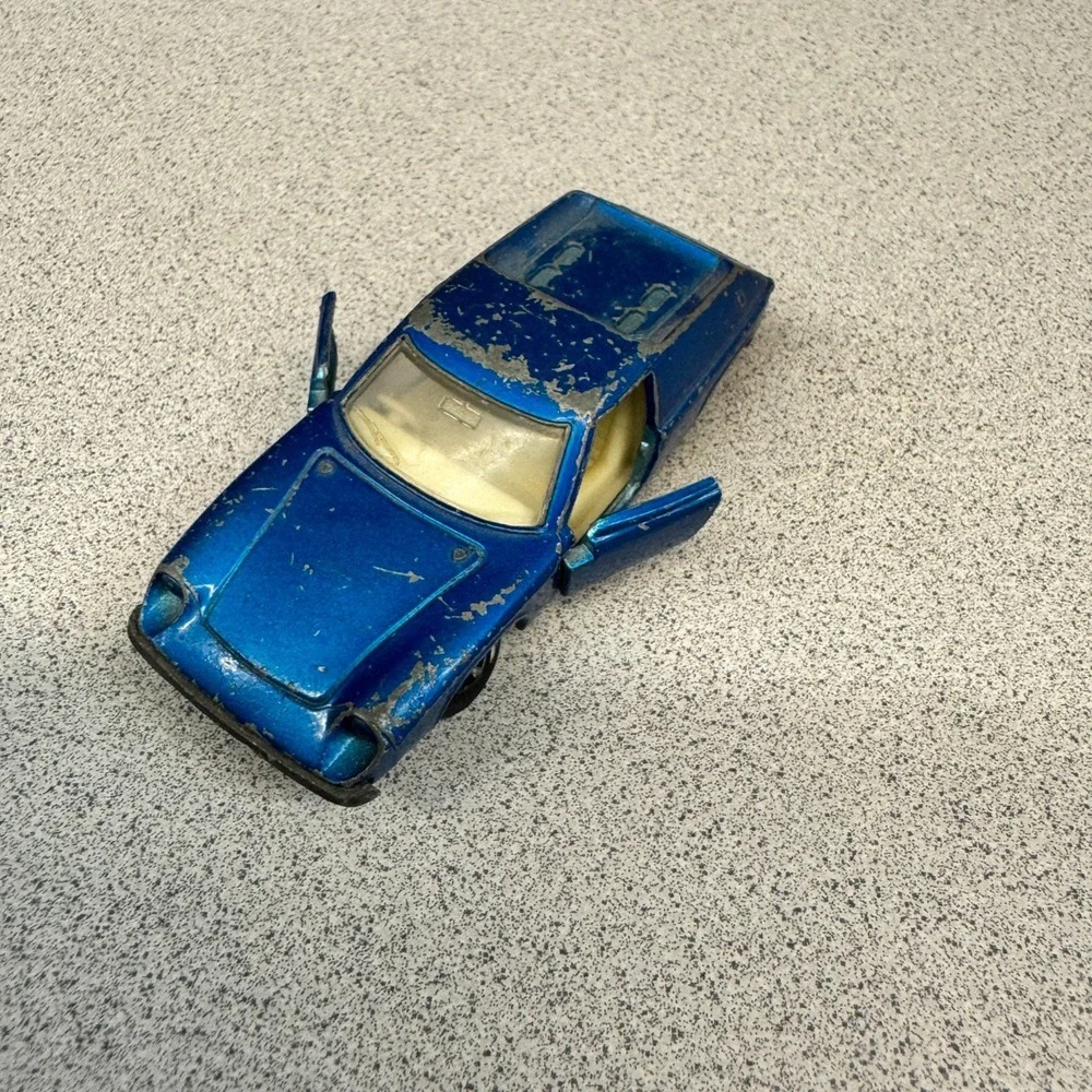 Vintage 1969 Matchbox Lesney No. 5 Lotus Europa Blue Diecast Model Car